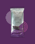 Zisnella Tabletas de Chocolate Oscuro Sin Azúcar Añadida 70% Cacao (50g)