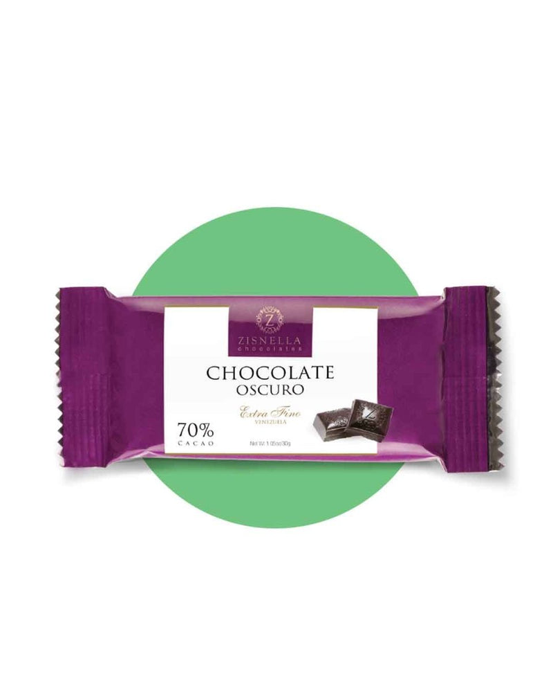 Zisnella Tabletas de Chocolate Oscuro 70% Cacao (30g)