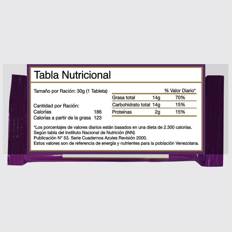 Zisnella Tabletas de Chocolate Oscuro 70% Cacao (30g)